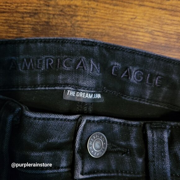 American Eagle Jeans 2 R Dream Jegging Super Hi Rise Tummy Control Black Wash - Picture 4 of 13